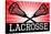 Lacrosse Red Sports Poster Print-null-Stretched Canvas