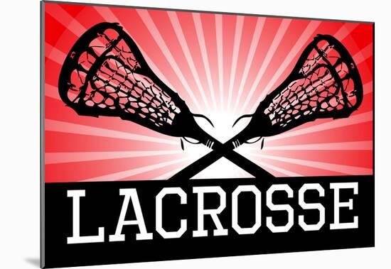 Lacrosse Red Sports-null-Mounted Poster