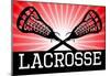 Lacrosse Red Sports-null-Mounted Poster