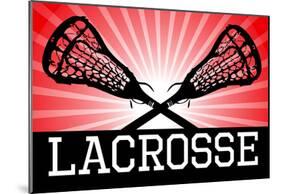 Lacrosse Red Sports-null-Mounted Poster