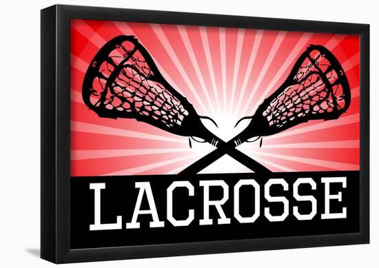 Lacrosse Red Sports-null-Framed Poster