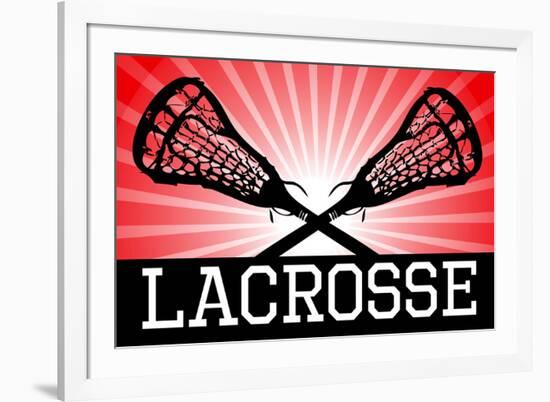 Lacrosse Red Sports-null-Framed Art Print