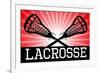 Lacrosse Red Sports-null-Framed Art Print