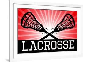 Lacrosse Red Sports-null-Framed Art Print