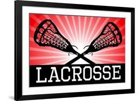 Lacrosse Red Sports-null-Framed Art Print