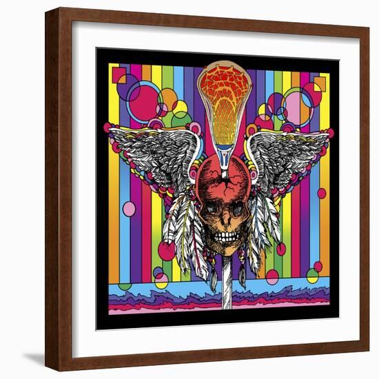 Lacrosse Skull-Howie Green-Framed Giclee Print