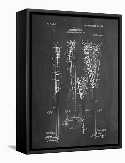 Lacrosse Stick Patent-null-Framed Stretched Canvas