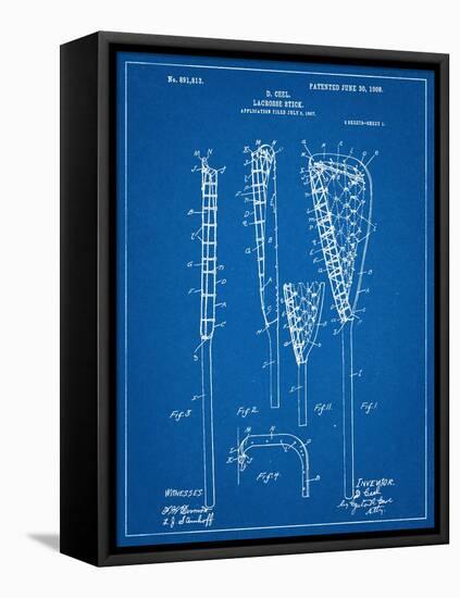 Lacrosse Stick Patent-null-Framed Stretched Canvas