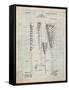 Lacrosse Stick Patent-Cole Borders-Framed Stretched Canvas