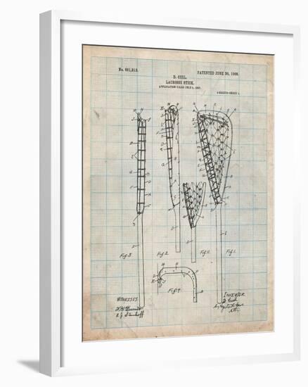 Lacrosse Stick Patent-Cole Borders-Framed Art Print