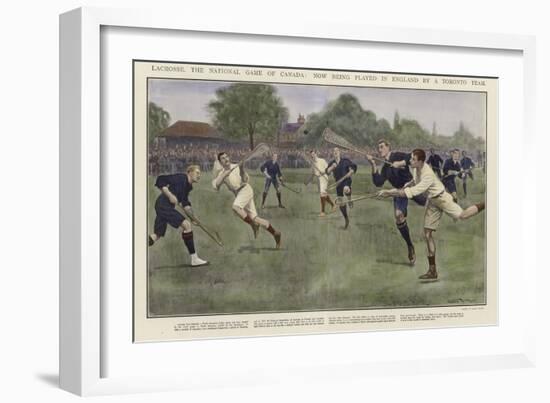 Lacrosse-Ernest Prater-Framed Giclee Print