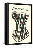 Lacrossine Corset-null-Framed Stretched Canvas