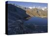 Lacs de Fenetre, Mont Blanc, Grand Jorasses, Val Ferret, Valais, Switzerland-Michael Jaeschke-Stretched Canvas