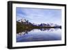 Lacs Des Cheserys with Aiguille Vert, Aiguilles De Chamonix with Mont Blanc, Haute Savoie, France-Frank Krahmer-Framed Photographic Print