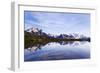 Lacs Des Cheserys with Aiguille Vert, Aiguilles De Chamonix with Mont Blanc, Haute Savoie, France-Frank Krahmer-Framed Photographic Print