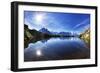 Lacs Des Cheserys with Aiguilles De Chamonix, Haute Savoie, France, Europe, September 2008-Frank Krahmer-Framed Photographic Print