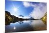 Lacs Des Cheserys with Clouds Surrounding Aiguille Vert, Haute Savoie, France, September 2008-Frank Krahmer-Mounted Photographic Print