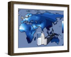 Lactose Tolerance, Eurasia And Africa-null-Framed Photographic Print