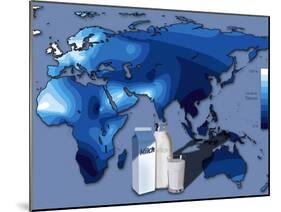 Lactose Tolerance, Eurasia And Africa-null-Mounted Photographic Print