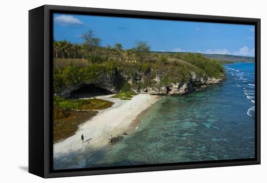 Ladder Beach, Saipan, Northern Marianas, Central Pacific, Pacific-Michael Runkel-Framed Stretched Canvas