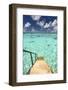 Ladder Leading to the Ocean, Maldives, Indian Ocean, Asia-Sakis Papadopoulos-Framed Photographic Print