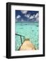 Ladder Leading to the Ocean, Maldives, Indian Ocean, Asia-Sakis Papadopoulos-Framed Photographic Print