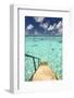 Ladder Leading to the Ocean, Maldives, Indian Ocean, Asia-Sakis Papadopoulos-Framed Photographic Print