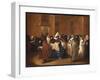 Ladies and Gentlemen in Carnival Costume in the Ridotto, Venice-Guardi-Framed Giclee Print