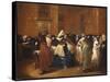 Ladies and Gentlemen in Carnival Costume in the Ridotto, Venice-Guardi-Stretched Canvas