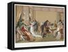 Ladies and Gentlemen Playing La Bouillotte, France, C1804-1814-Jean Francois Bosio-Framed Stretched Canvas