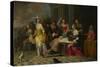 Ladies and Gentlemen Playing La Main Chaude, C. 1655-1665-Hieronymus Janssens-Stretched Canvas
