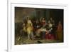 Ladies and Gentlemen Playing La Main Chaude, C. 1655-1665-Hieronymus Janssens-Framed Giclee Print