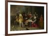 Ladies and Gentlemen Playing La Main Chaude, C. 1655-1665-Hieronymus Janssens-Framed Giclee Print