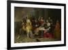 Ladies and Gentlemen Playing La Main Chaude, C. 1655-1665-Hieronymus Janssens-Framed Giclee Print