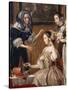 Ladies and maids - detail-Lancelot Volders-Stretched Canvas