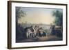 Ladies and Men on the Banks of the Rimac River in Lima-Johann Moritz Rugendas-Framed Art Print