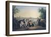 Ladies and Men on the Banks of the Rimac River in Lima-Johann Moritz Rugendas-Framed Art Print