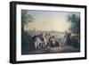 Ladies and Men on the Banks of the Rimac River in Lima-Johann Moritz Rugendas-Framed Art Print