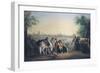 Ladies and Men on the Banks of the Rimac River in Lima-Johann Moritz Rugendas-Framed Art Print
