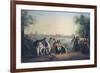 Ladies and Men on the Banks of the Rimac River in Lima-Johann Moritz Rugendas-Framed Art Print