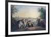 Ladies and Men on the Banks of the Rimac River in Lima-Johann Moritz Rugendas-Framed Art Print