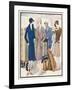 Ladies and Their Luggage Wait on the Platform for a Porter-G. Sacy-Framed Art Print