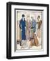 Ladies and Their Luggage Wait on the Platform for a Porter-G. Sacy-Framed Art Print