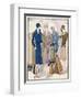 Ladies and Their Luggage Wait on the Platform for a Porter-G. Sacy-Framed Art Print