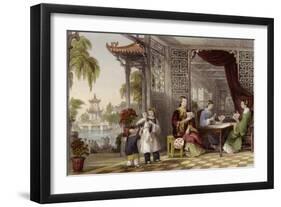 Ladies at Cards-Thomas Allom-Framed Art Print