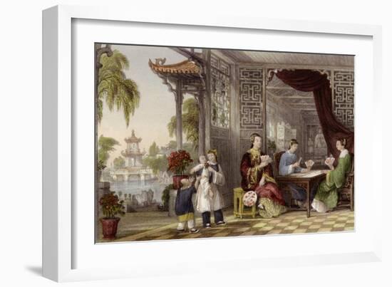 Ladies at Cards-Thomas Allom-Framed Art Print