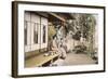 Ladies at Home (Hand Coloured Photo)-Japanese Photographer-Framed Giclee Print