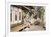Ladies at Home (Hand Coloured Photo)-Japanese Photographer-Framed Giclee Print