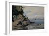 Ladies' Bath, Douarnenez, August 1876 (Oil on Canvas)-Emmanuel Lansyer-Framed Giclee Print