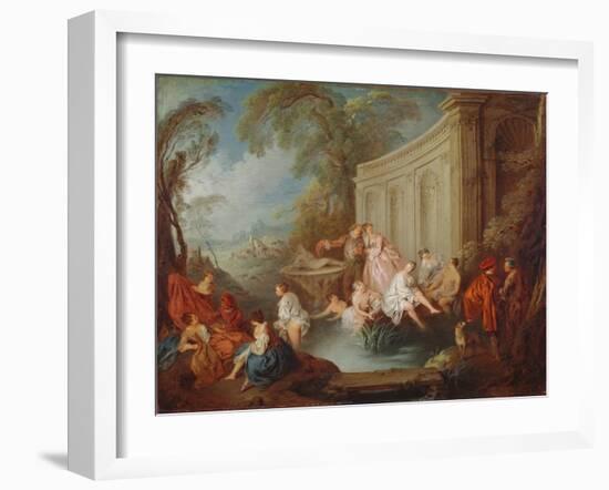 Ladies Bathing, 1721-Jean-Baptiste Joseph Pater-Framed Giclee Print